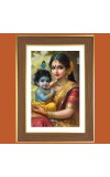 Yashoda maa with little krishna Photo Frame 10x14 Inches-Brown Wooden Frame for Home , Office & Temple Decoration and Gifting Yashoda maa with little krishna Photo Frame 10x14 Inches-Brown Wooden Frame for Home , Office & Temple Decoration and Gifting
