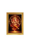 Lord Ganesh Photo Frame - 10x14 Inches, Brown Wooden Frame for Home , Office & Temple Decoration
