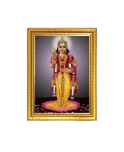 Lord Kartikeya Photo Frame - 10x14 Inches, Brown Wooden Frame for Home , Office & Temple Decoration