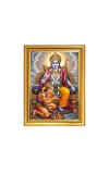Lord Rama With Lord Hanuman ji Photo Frame - 10x14 Inches, Brown Wooden Frame for Home , Office & Temple Decoration