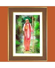 Swami Prabhupada Photo Frame 10x14 Inches-Brown Wooden Frame for Home , Office & Temple Decoration and Gifting Swami Prabhupada Photo Frame 10x14 Inches-Brown Wooden Frame for Home , Office & Temple Decoration and Gifting