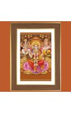 Saraswathi and Ganesha and Lakshmi Photo Frame 10x14 Inches-Brown Wooden Frame for Home , Office & Temple Decoration and Gifting Saraswathi and Ganesha and Lakshmi Photo Frame 10x14 Inches-Brown Wooden Frame for Home , Office & Temple Decoration and Gifting
