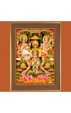 Saraswathi and Ganesha and Lakshmi Photo Frame 10x14 Inches-Brown Wooden Frame for Home , Office & Temple Decoration and Gifting Saraswathi and Ganesha and Lakshmi Photo Frame 10x14 Inches-Brown Wooden Frame for Home , Office & Temple Decoration and Gifting