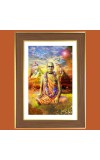 Srila Bhaktisiddhanta Sarasvati Thakura  Photo Frame  10x14 Inches-Brown Wooden Frame for Home , Office & Temple Decoration and Gifting