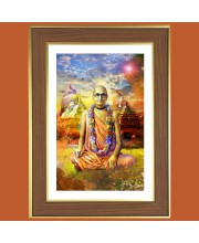 Srila Bhaktisiddhanta Sarasvati Thakura  Photo Frame  10x14 Inches-Brown Wooden Frame for Home , Office & Temple Decoration and Gifting