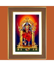 Bhadrakali Photo Frame  10x14 Inches-Brown Wooden Frame for Home , Office & Temple Decoration and Gifting