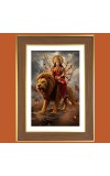 Maa Durga Photo Frame 10x14 Inches-Brown Wooden Frame for Home , Office & Temple Decoration and Gifting Maa Durga Photo Frame 10x14 Inches-Brown Wooden Frame for Home , Office & Temple Decoration and Gifting