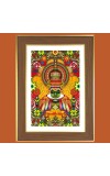 Kathakali Classical Dance Photo Frame  10x14 Inches-Brown Wooden Frame for Home , Office & Temple Decoration and Gifting