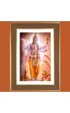 God Vishnu Photo Frame  10x14 Inches-Brown Wooden Frame for Home , Office & Temple Decoration and Gifting