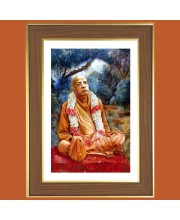 Swami Prabhupada Photo Frame 10x14 Inches-Brown Wooden Frame for Home , Office & Temple Decoration and Gifting Swami Prabhupada Photo Frame 10x14 Inches-Brown Wooden Frame for Home , Office & Temple Decoration and Gifting