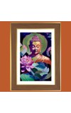 Buddha in calmness state Photo Frame 10x14 Inches-Brown Wooden Frame for Home , Office & Temple Decoration and Gifting Buddha in calmness state Photo Frame 10x14 Inches-Brown Wooden Frame for Home , Office & Temple Decoration and Gifting