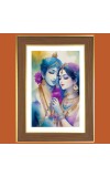 Radha Krishna Eternal Love Photo Frame 10x14 Inches-Brown Wooden Frame for Home , Office & Temple Decoration and Gifting Radha Krishna Eternal Love Photo Frame 10x14 Inches-Brown Wooden Frame for Home , Office & Temple Decoration and Gifting