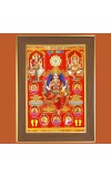 Divine Maa Laxmi with Eight Avatars with Saraswati and Ganesha Photo Frame 10x14 Inches-Brown Wooden Frame for Home , Office & Temple Decoration and Gifting Divine Maa Laxmi with Eight Avatars with Saraswati and Ganesha Photo Frame 10x14 Inches-Brown Wooden Frame for Home , Office & Temple Decoration and Gifting