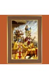 Lord Sr Krishna Kurukshetra Photo Frame  10x14 Inches-Brown Wooden Frame for Home , Office & Temple Decoration and Gifting