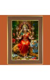 Vaishno Devi Matha Photo Frame 10x14 Inches-Brown Wooden Frame for Home , Office & Temple Decoration and Gifting Vaishno Devi Matha Photo Frame 10x14 Inches-Brown Wooden Frame for Home , Office & Temple Decoration and Gifting