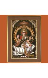 Goddess Saraswati Photo Frame 10x14 Inches-Brown Wooden Frame for Home , Office & Temple Decoration and Gifting Goddess Saraswati Photo Frame 10x14 Inches-Brown Wooden Frame for Home , Office & Temple Decoration and Gifting