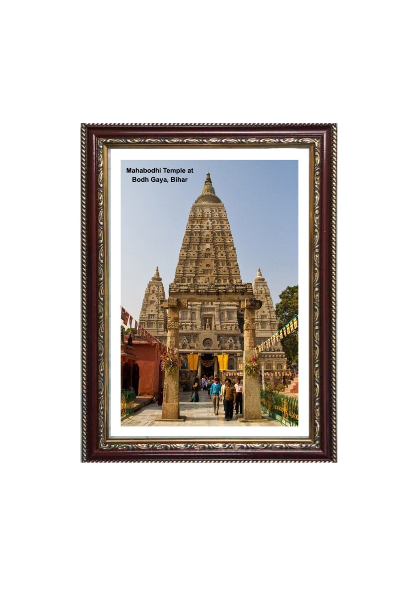 Mahabodhi Temple at Bodh Gaya , Bihar  Photo Frame, {size} Inches Beautiful Framed Wall Art of Mahabodhi Temple at Bodh Gaya , Bihar  Photo Frame, 10x14 Inches Beautiful Framed Wall Art of Mahabodhi Temple at Bodh Gaya , Bihar  Photo Frame, {size} In