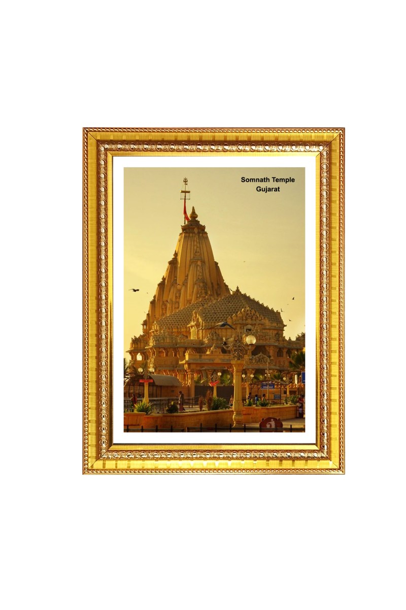 Somnath Temple , Gujarat  Photo Frame, {size} Inches Beautiful Framed Wall Art of Somnath Temple , Gujarat  Photo Frame, 10x14 Inches Beautiful Framed Wall Art of Somnath Temple , Gujarat  Photo Frame, {size} Inches Beautiful Framed Wall Art of Somna