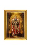 Lord sri venkateshwara swamy Photo Frame  10x14 Inches-Brown Wooden Frame for Home , Office & Temple Decoration and Gifting