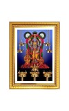 Guruvayurappan Photo Frame  10x14 Inches-Brown Wooden Frame for Home , Office & Temple Decoration and Gifting