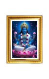 Lord Krishna Photo Frame  10x14 Inches-Brown Wooden Frame for Home , Office & Temple Decoration and Gifting