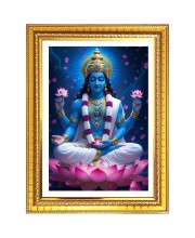 Lord Krishna Photo Frame  10x14 Inches-Brown Wooden Frame for Home , Office & Temple Decoration and Gifting