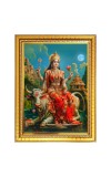 Mata Shailputri Photo Frame  10x14 Inches-Brown Wooden Frame for Home , Office & Temple Decoration and Gifting