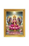 Devi Varalakshmi Photo Frame 10x14 Inches-Brown Wooden Frame for Home , Office & Temple Decoration and Gifting Devi Varalakshmi Photo Frame 10x14 Inches-Brown Wooden Frame for Home , Office & Temple Decoration and Gifting