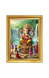 Ganapathi bappa Photo Frame 10x14 Inches-Brown Wooden Frame for Home , Office & Temple Decoration and Gifting Ganapathi bappa Photo Frame 10x14 Inches-Brown Wooden Frame for Home , Office & Temple Decoration and Gifting