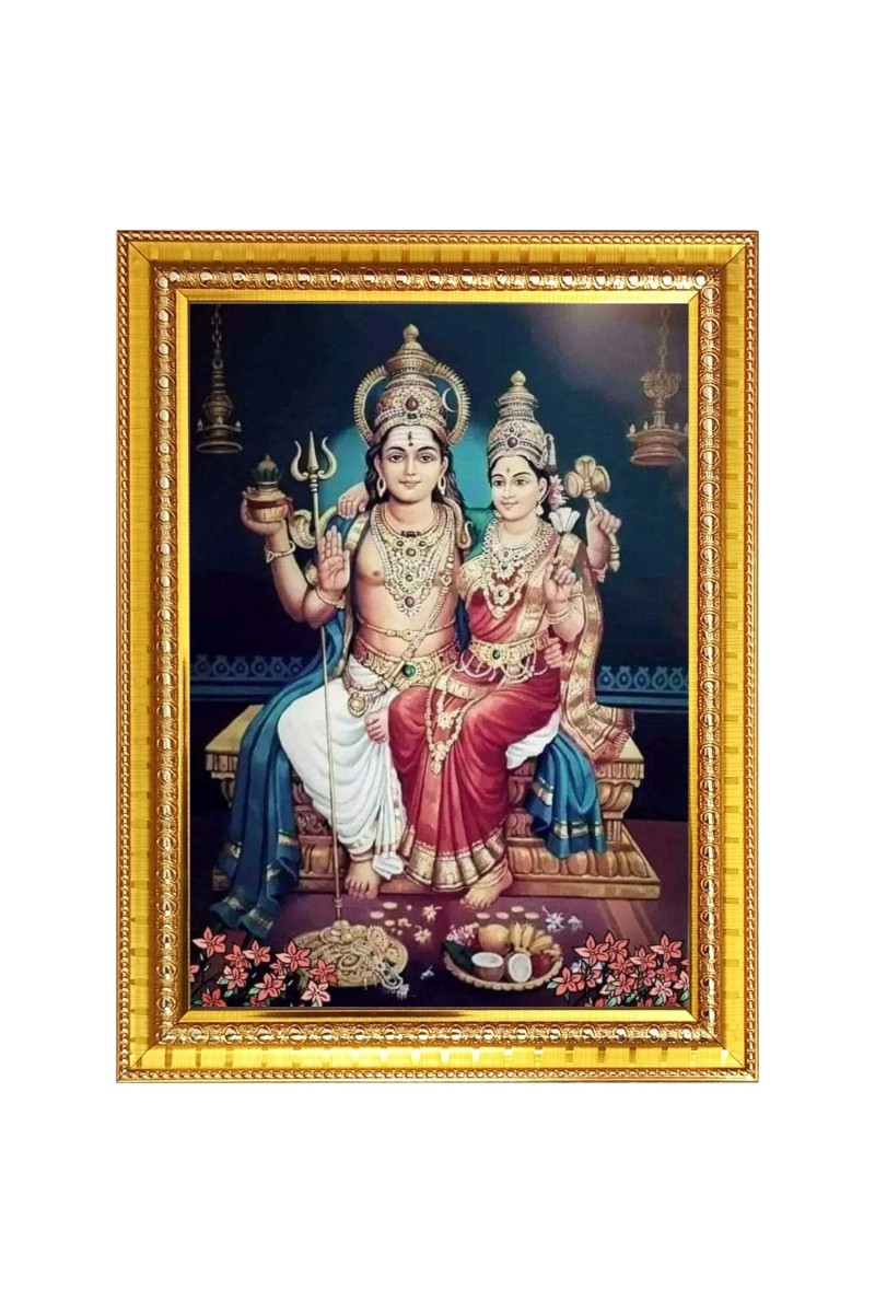 Swarnakarshana Bhairava  Photo Frame  10x14 Inches-Brown Wooden Frame for Home , Office & Temple Decoration and Gifting