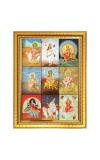 Navrathri devi matha Photo Frame 10x14 Inches-Brown Wooden Frame for Home , Office & Temple Decoration and Gifting Navrathri devi matha Photo Frame 10x14 Inches-Brown Wooden Frame for Home , Office & Temple Decoration and Gifting