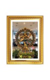 Lord nataraja Photo Frame  10x14 Inches-Brown Wooden Frame for Home , Office & Temple Decoration and Gifting