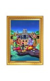 Ram Sita Worshiping Shiva Lingam in rameshwaram Photo Frame 10x14 Inches-Brown Wooden Frame for Home , Office & Temple Decoration and Gifting Ram Sita Worshiping Shiva Lingam in rameshwaram Photo Frame 10x14 Inches-Brown Wooden Frame for Home , Office & Temple Decoration and Gifting