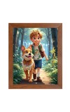 AI Funny AI Funny Boy With Cute Dog Art Picture for Kids Art Picture for Kids - 10x14 inches, Brown Color - Perfect Wall Decor for Children's Room AI Funny AI Funny Boy With Cute Dog Art Picture for Kids Art Picture for Kids - 10x14 inches, Brown Color - Perfect Wall Decor for Children's Room