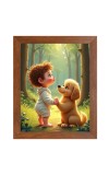 AI Funny AI Funny Boy with Cute Dog Art Picture for Kids Art Picture for Kids - 10x14 inches, Brown Color - Perfect Wall Decor for Children's Room AI Funny AI Funny Boy with Cute Dog Art Picture for Kids Art Picture for Kids - 10x14 inches, Brown Color - Perfect Wall Decor for Children's Room