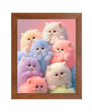 AI Funny AI Funny Cute Cat  Art Picture for Kids Art Picture for Kids - 10x14 inches, Brown Color - Perfect Wall Decor for Children's Room