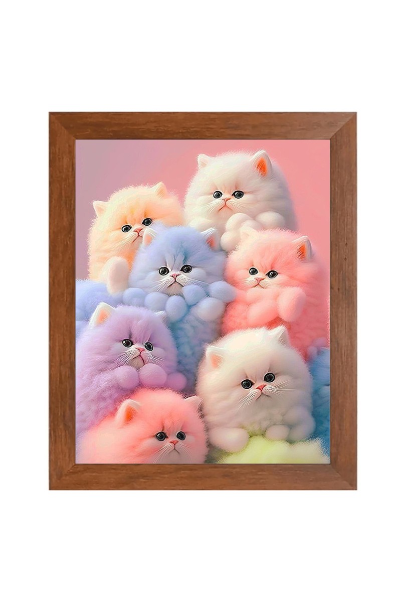 AI Funny AI Funny Cute Cat  Art Picture for Kids Art Picture for Kids - 10x14 inches, Brown Color - Perfect Wall Decor for Children's Room