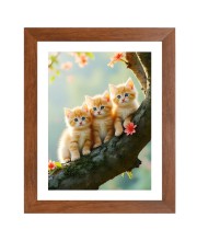 AI Funny AI Funny Cute Cat  Art Picture for Kids Art Picture for Kids - 10x14 inches, Brown Color - Perfect Wall Decor for Children's Room