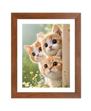 AI Funny AI Funny Cute Cat  Art Picture for Kids Art Picture for Kids - 10x14 inches, Brown Color - Perfect Wall Decor for Children's Room