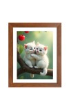 AI Funny AI Funny Cute Cat  Art Picture for Kids Art Picture for Kids - 10x14 inches, Brown Color - Perfect Wall Decor for Children's Room