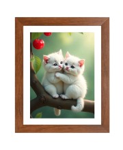 AI Funny AI Funny Cute Cat  Art Picture for Kids Art Picture for Kids - 10x14 inches, Brown Color - Perfect Wall Decor for Children's Room