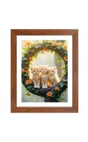 AI Funny AI Funny Cute Cat  Art Picture for Kids Art Picture for Kids - 10x14 inches, Brown Color - Perfect Wall Decor for Children's Room