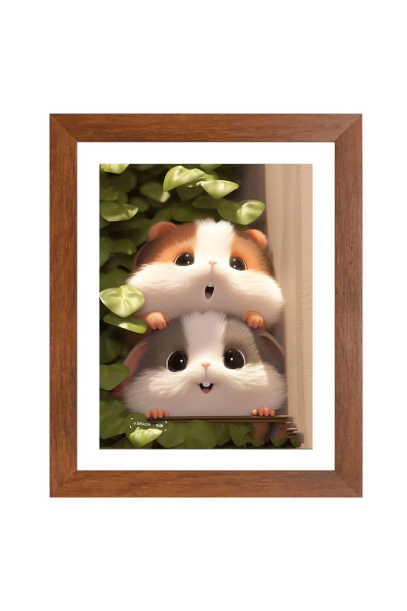 AI Funny AI Funny Cute Cat  Art Picture for Kids Art Picture for Kids - 10x14 inches, Brown Color - Perfect Wall Decor for Children's Room