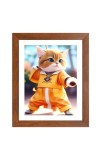AI Funny AI Funny Cute Cat  Art Picture for Kids Art Picture for Kids - 10x14 inches, Brown Color - Perfect Wall Decor for Children's Room