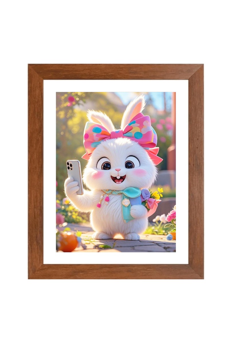 AI Funny AI Funny Cute Cat  Art Picture for Kids Art Picture for Kids - 10x14 inches, Brown Color - Perfect Wall Decor for Children's Room