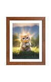 AI Funny AI Funny Cute Cat  Art Picture for Kids Art Picture for Kids - 10x14 inches, Brown Color - Perfect Wall Decor for Children's Room