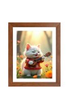 AI Funny AI Funny Cute Cat  Art Picture for Kids Art Picture for Kids - 10x14 inches, Brown Color - Perfect Wall Decor for Children's Room