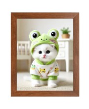 AI Funny AI Funny Cute Cat  Art Picture for Kids Art Picture for Kids - 10x14 inches, Brown Color - Perfect Wall Decor for Children's Room