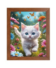AI Funny AI Funny Cute Cat  Art Picture for Kids Art Picture for Kids - 10x14 inches, Brown Color - Perfect Wall Decor for Children's Room