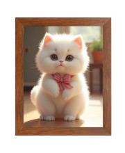 AI Funny AI Funny Cute Cat  Art Picture for Kids Art Picture for Kids - 10x14 inches, Brown Color - Perfect Wall Decor for Children's Room